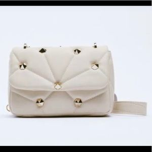 Zara Studded Quilted Crossbody Bag